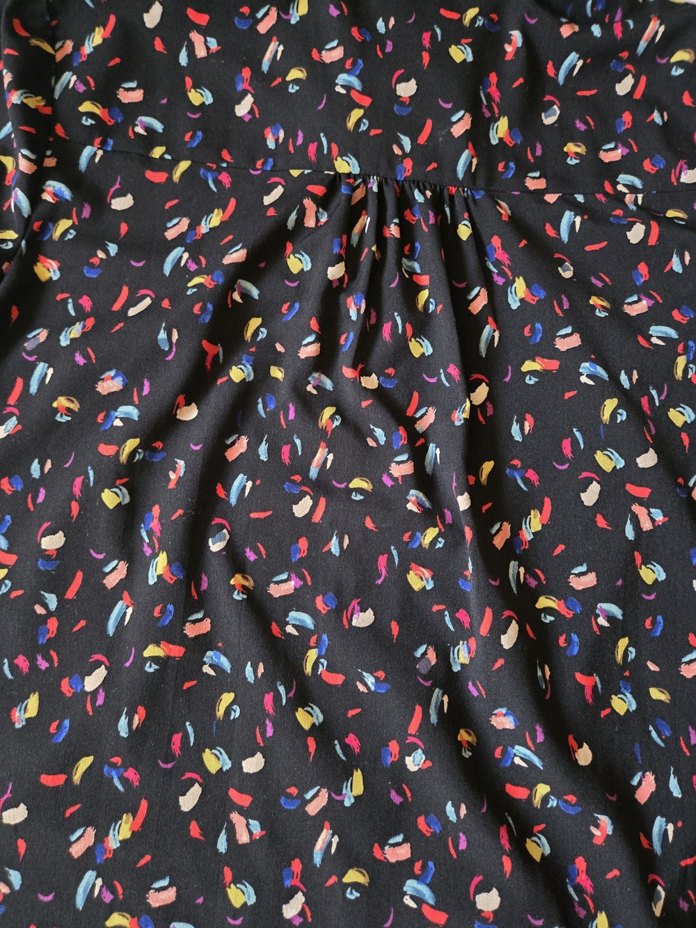 Anthropologie Cabi Black Multicolor Confetti Button-Down Blouse Shirt Small - Picture 13 of 13